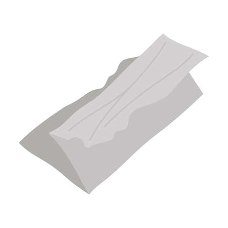 sheet of crumpled paper, Garbage recycle bin. Vector illustration of trash container classification. Cartoon plastic, glass, metal, organic, paper trash for dustbins isolated on whiteのイラスト素材