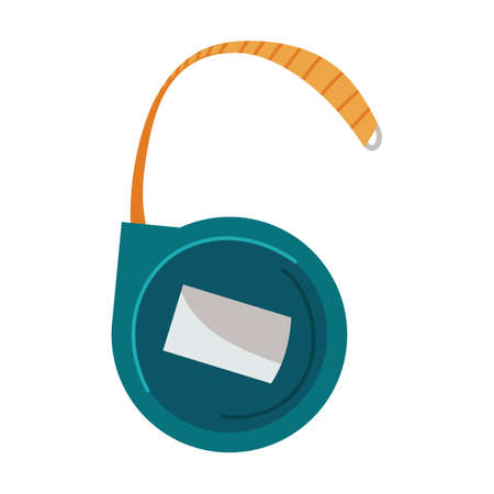 tool measuring tape, meter instrument of scientist archaeologist for study of antiquities. Cartoon vector illustration of science artifactsのイラスト素材