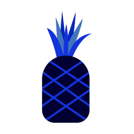 Pineapple fruit. Simple flat vector isolated on white backgroundのイラスト素材