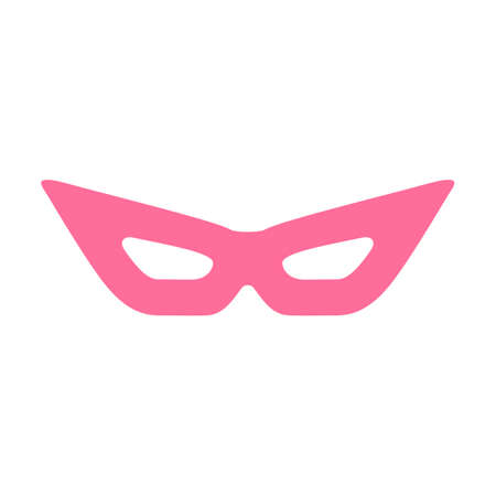 Wedding Carnival mask flat icon. Funny photo stickers for groom and bride vector illustration. Marriage, party and celebration conceptのイラスト素材