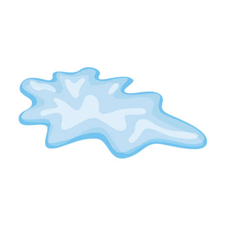 Splash flat icon. Vector illustration of sea waves, fountain spray, wet surface, drop shapes. Water symbol elements for creative designのイラスト素材