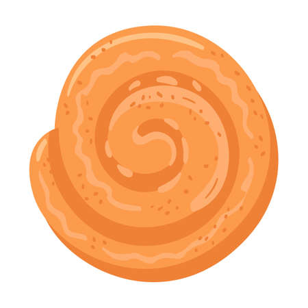 Cake flat icon. Biscuit caramel isolated vector illustration. Confectionery and sweet shop conceptのイラスト素材