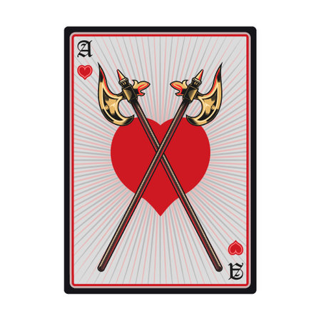 Playing card with skull. Ace of all suits. Vector illustrations collection for gambling, poker club, online game conceptのイラスト素材