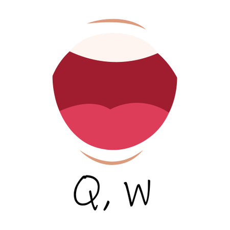 Creative mouth sync flat for web design. Cartoon talking mouths lips for character animation isolated vector illustrationのイラスト素材