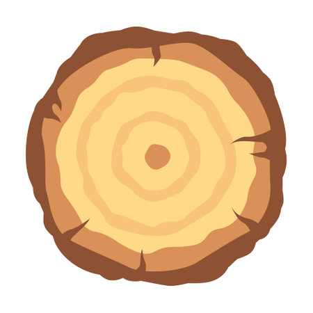 Cartoon branch isolated vector illustration. Forestry construction materials concept. Variety of wood logs and trunks flat picture for web designのイラスト素材