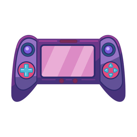 Computer joysticks flat picture. Video game controllers for playing device isolated vector illustration. Gaming and entertainmentのイラスト素材