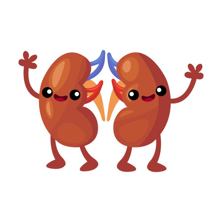 Organ flat for web design. Cartoon cute stomach, lungs, spleen, bladder, kidney and brain isolated vector illustration. Anatomy and internal biology for design conceptのイラスト素材