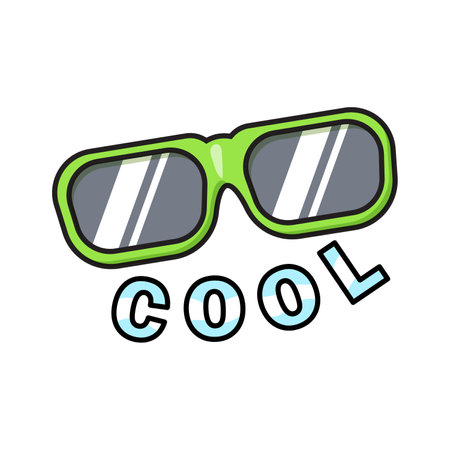 Hawaii cool slogan sunglasses sticker for embroidery fashion designs. Cartoon vector illustration isolated on white backgroundのイラスト素材