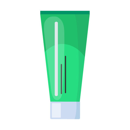 Tube with moisturizing cream. Medical equipment and preparations for treatment and examination of patient. Flat vector isolated on white backgroundのイラスト素材