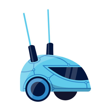 Robot cartoon vector illustration. Model of simple robot character. Artificial intelligence, tech innovation, modern technologies conceptのイラスト素材