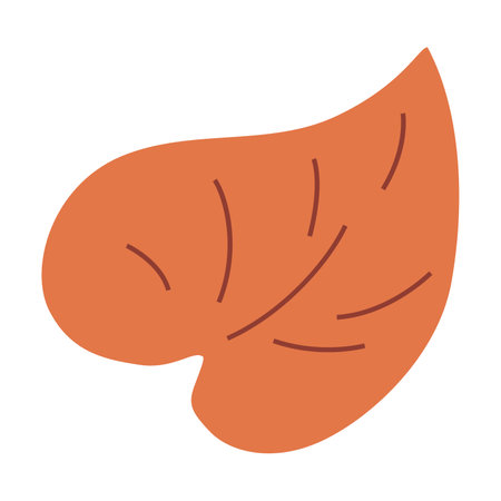 Orange tree leaf vector illustration. Cartoon drawing of leaf of plants, flowers isolated on white background. Nature, foliage, botany, flora, autumn or fall conceptのイラスト素材