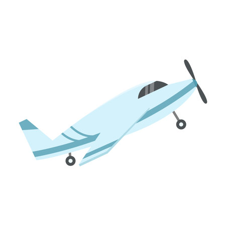 Airplane flat vector. Passenger aeroplane, jet or aircraft for airlines, air transport isolated on white background. Aviation, transportation conceptのイラスト素材