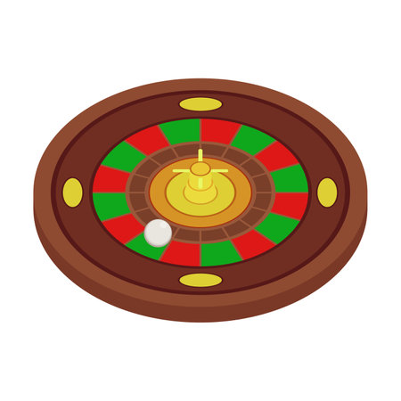 Roulette vector illustration. Cartoon doodle of item for gambling and sports games with money isolated on white background. Entertainment, gambling conceptのイラスト素材