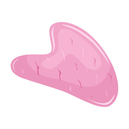 Guasha stone for face massage vector illustration. Device for facial treatment. Cosmetology, skincare, beauty conceptのイラスト素材