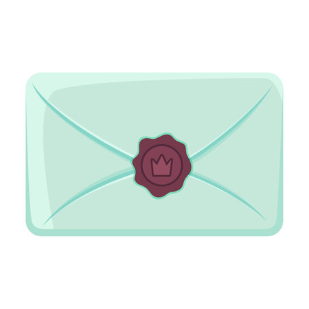 Vintage letter love note in envelope vector illustration. Cartoon drawing of letter and letterbox, post office elements on white. Mail conceptのイラスト素材