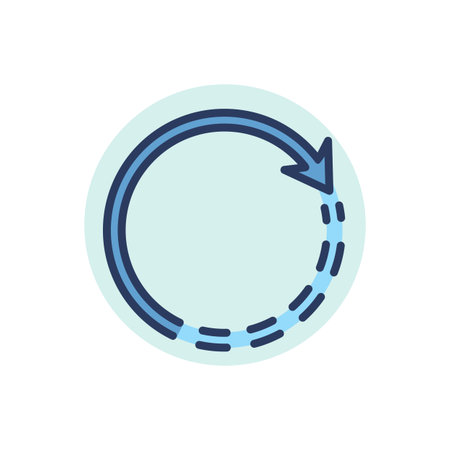 Back arrow thin line icon. Returning, circle, repeat outline sign. Image editing and photo...