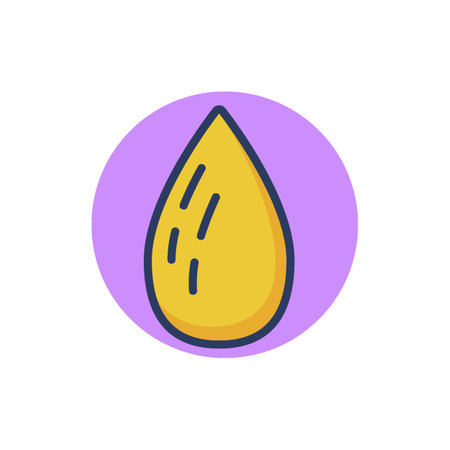 Oil drop line icon. Liquid, nutrition, organic outline sign. Products and allergens concept. Vector illustration for web design and appsのイラスト素材