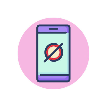 Mobile phone stop working line icon. Smartphone, loading problem, error sign, warning outline sign. Phone repair, service concept. Vector illustration for web designのイラスト素材