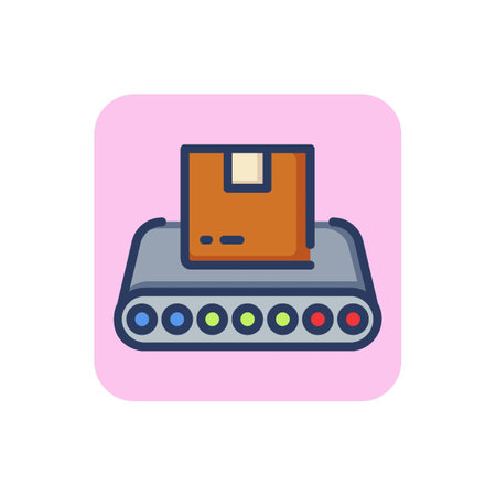 Cargo shipping line icon set. Storage in warehouse, boxes on forklift, crane lifting container, transport ship. Thin icon collection for logistics, delivery, freight, export, distribution topicsのイラスト素材