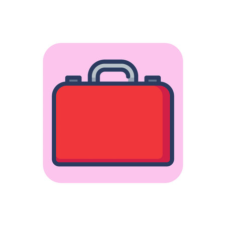 Medicine box line icon. Drug, injury, aid outline sign. Work safety and protection concept. Vector illustration for web design and appsのイラスト素材