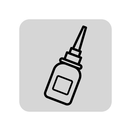 Nasal spray line icon. Plastic bottle with aerosol dispenser sign. Medicine, treatment and healthcare concept. Vector illustration, symbol element for web design and appsのイラスト素材