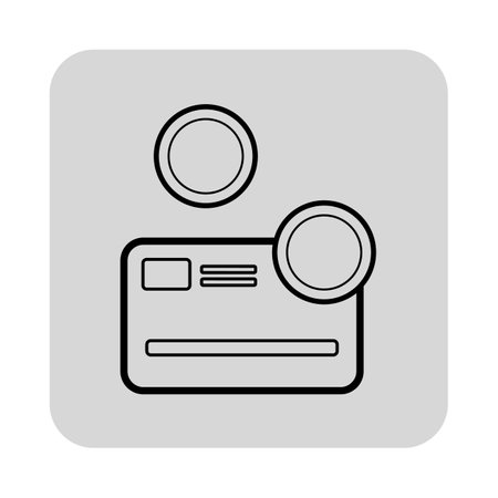 Icon of credit card alongside two coins representing financial transactions. Digital banking and finance applications conceptのイラスト素材