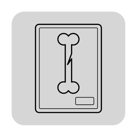 Simple health icon of broken bone illustration. Fractures or injuries conceptのイラスト素材