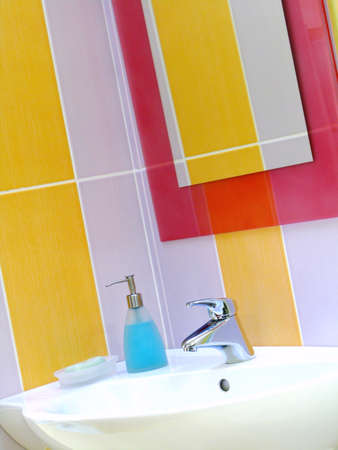 Interior of bathroom - basinの写真素材