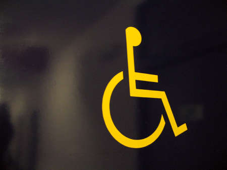 wheel chair access signの写真素材