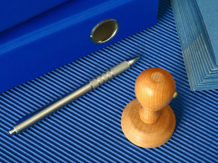 Blue office の写真素材