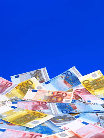 Euro notes - backgroundの写真素材
