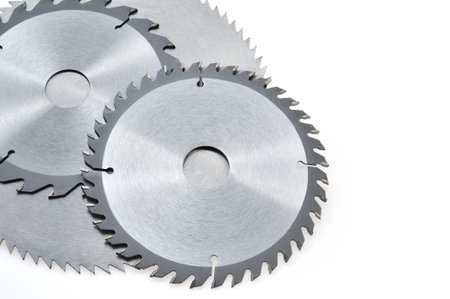 Circular saw blades for wood isolated on white