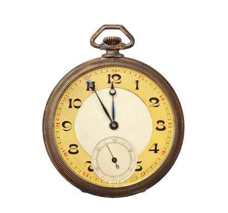 Old antique pocket watch isolated on white background. Old antique pocket watch isolated on white background.