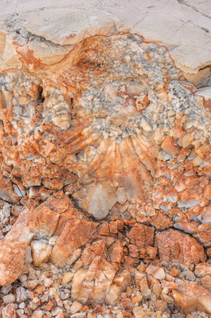 Detail of dolomite, calcite stone surface, Vrboska, north of Croatia