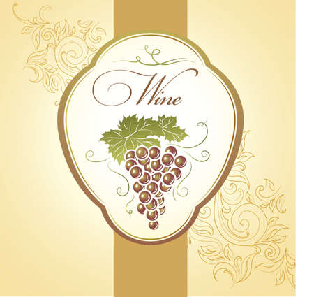 Bunch of grapes for labels of wineのイラスト素材