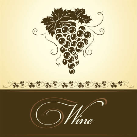 Bunch of grapes for labels of wineのイラスト素材