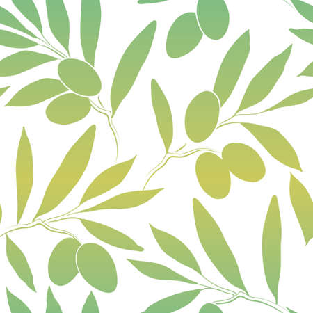Pattern olive branch のイラスト素材