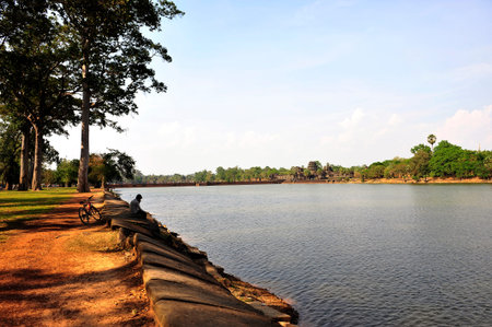 Temple,Angkor Wat Cambodiaの写真素材