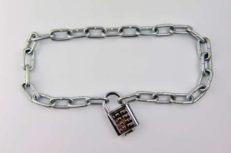 Close Lock and chainの写真素材