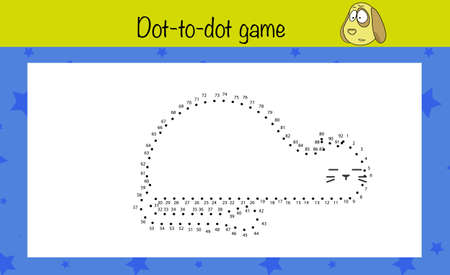 Draw dot-to-dot. Children education game, iq test, brain trainingのイラスト素材