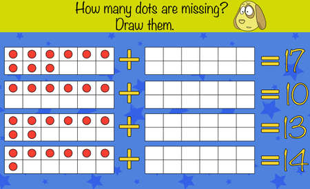 Find missing dots. Children education game, iq test, brain trainingのイラスト素材