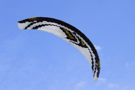 Kite surfing kite catching the wind at Fort De Soto Park,Floridaの写真素材