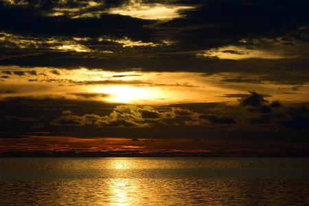 Beautiful sunset on the Gulf of Mexico,Floridaの写真素材