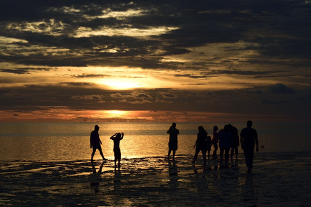 Beautiful sunset on the Gulf of Mexico,Floridaの写真素材