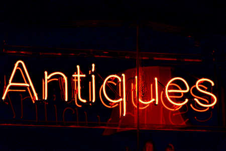A neon light in a shopのeditorial素材