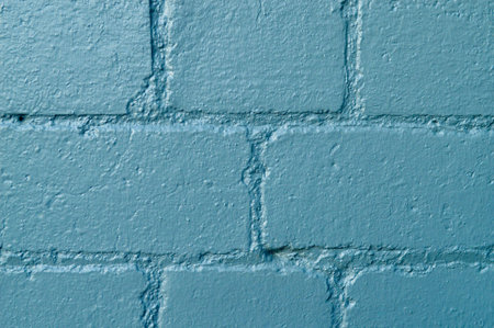 Blue painted brick wall texture background. Abstract background and texture for design.の写真素材