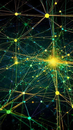 Abstract network connection background. Network concept. 3D Rendering.の素材