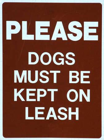 leash your dog signの写真素材