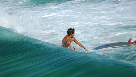 surfer riding a wave