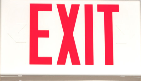 building exit sign